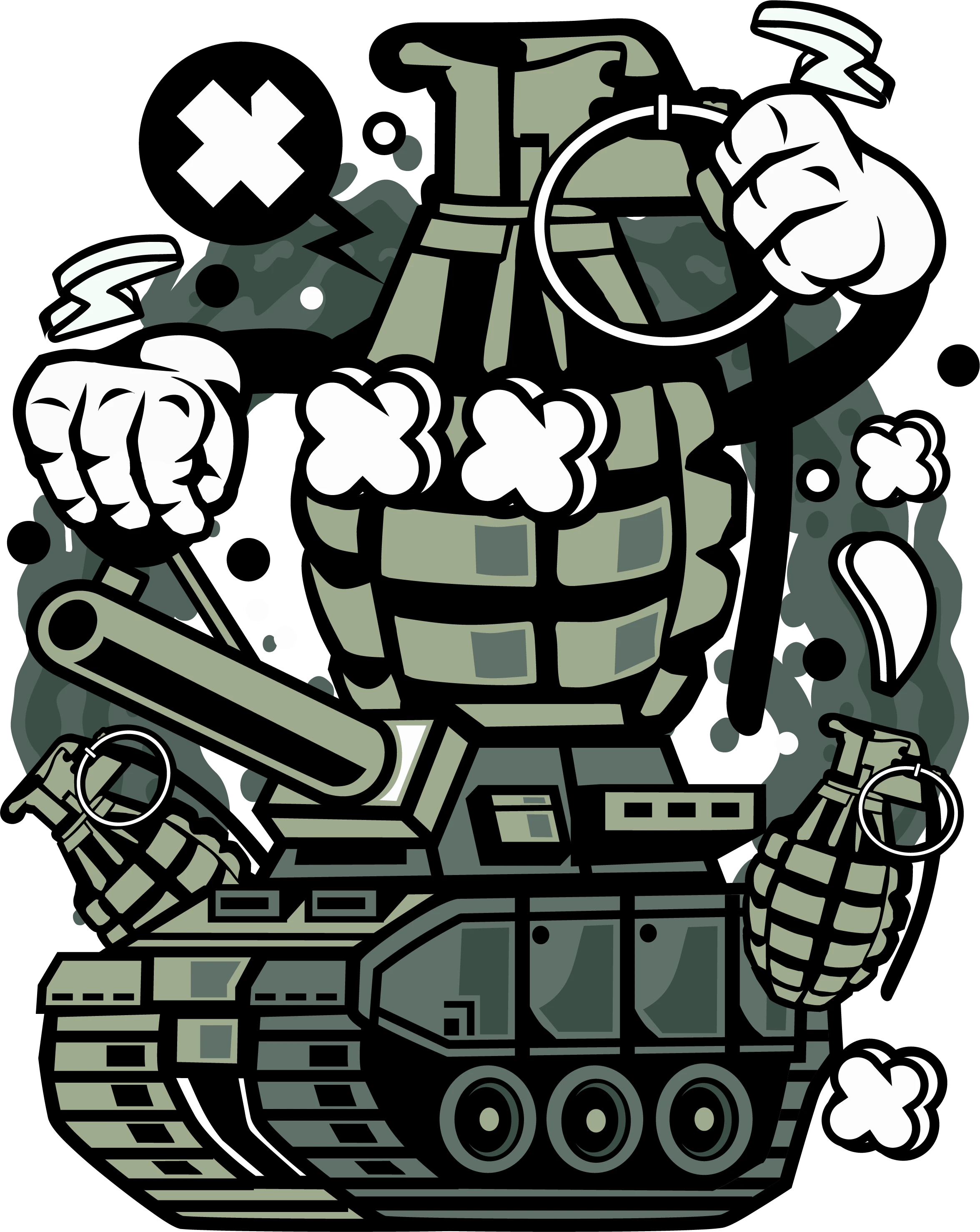 Grenade Cartoon | Heat Transfer